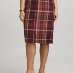 DressBarn Plus Size Plaid Pencil Skirt