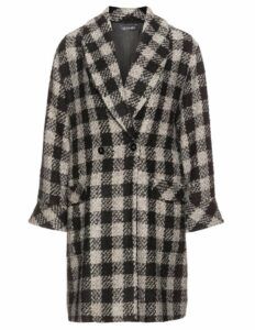 Navabi Verpass Black and White Plaid Coat