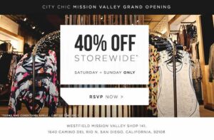 THIS WEEKEND: Westfield Mission Valley City Chic Opens THIS weekend