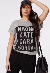 Missguided PLUS SIZES MODEL NAME T SHIRT