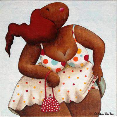 Plus Size Art: Susan Ruiter Paintings featured on the Curvy Fashionista