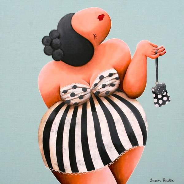 Plus Size Art: Susan Ruiter Paintings featured on the Curvy Fashionista