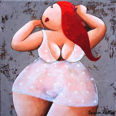 Plus Size Art: Susan Ruiter Paintings featured on the Curvy Fashionista