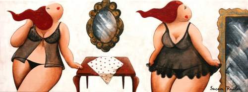 Plus Size Art: Susan Ruiter Paintings featured on the Curvy Fashionista