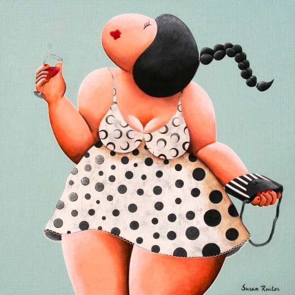 Plus Size Art: Susan Ruiter Paintings featured on the Curvy Fashionista