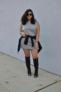 Plus size fashion blogger spotlight- nadia aboulhosn on The Curvy Fashioinsta