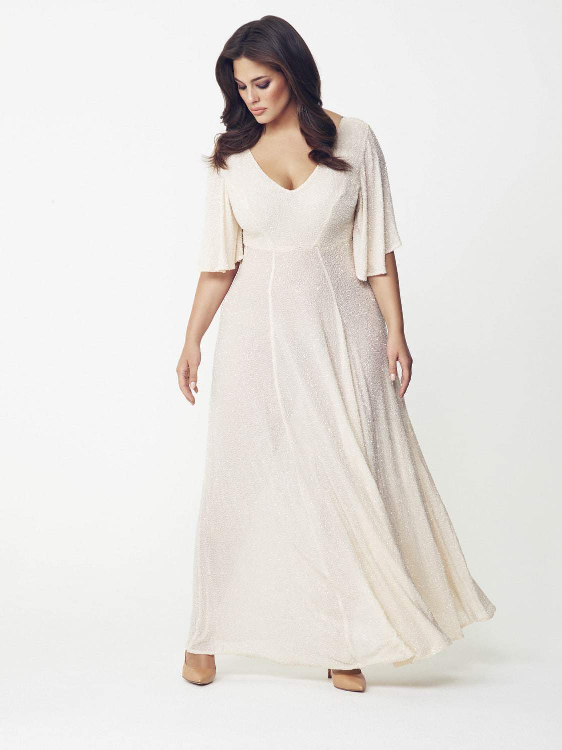 Hema Kaul Cream Dress by Evans on TheCurvyFashionista.com