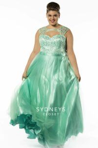 Mint Green Carnival Plus Size Prom Dress on TheCurvyFashionista.com
