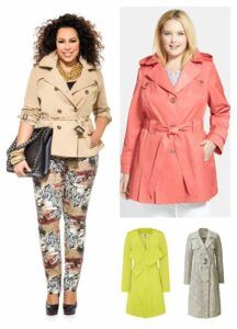 Spring Plus Size Trench Coats