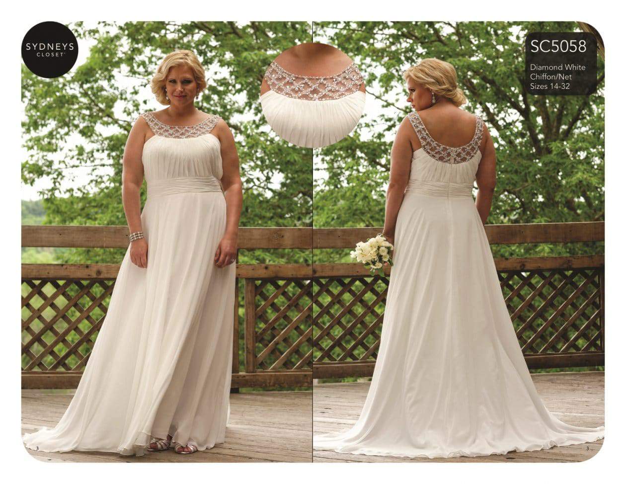Sydneys Closet Long Bridal Plus Size Dress main image 1