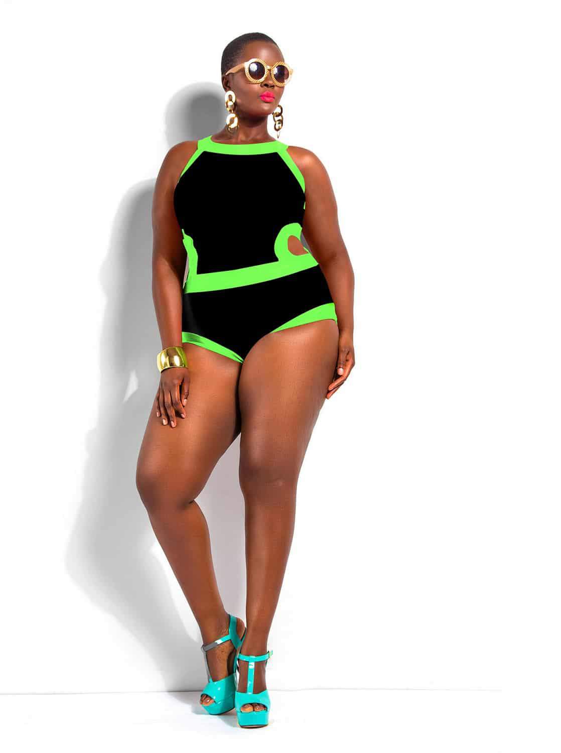 16 Fancy One Piece Plus Size Bathing Suits to Play In on TheCurvyFashionista.com