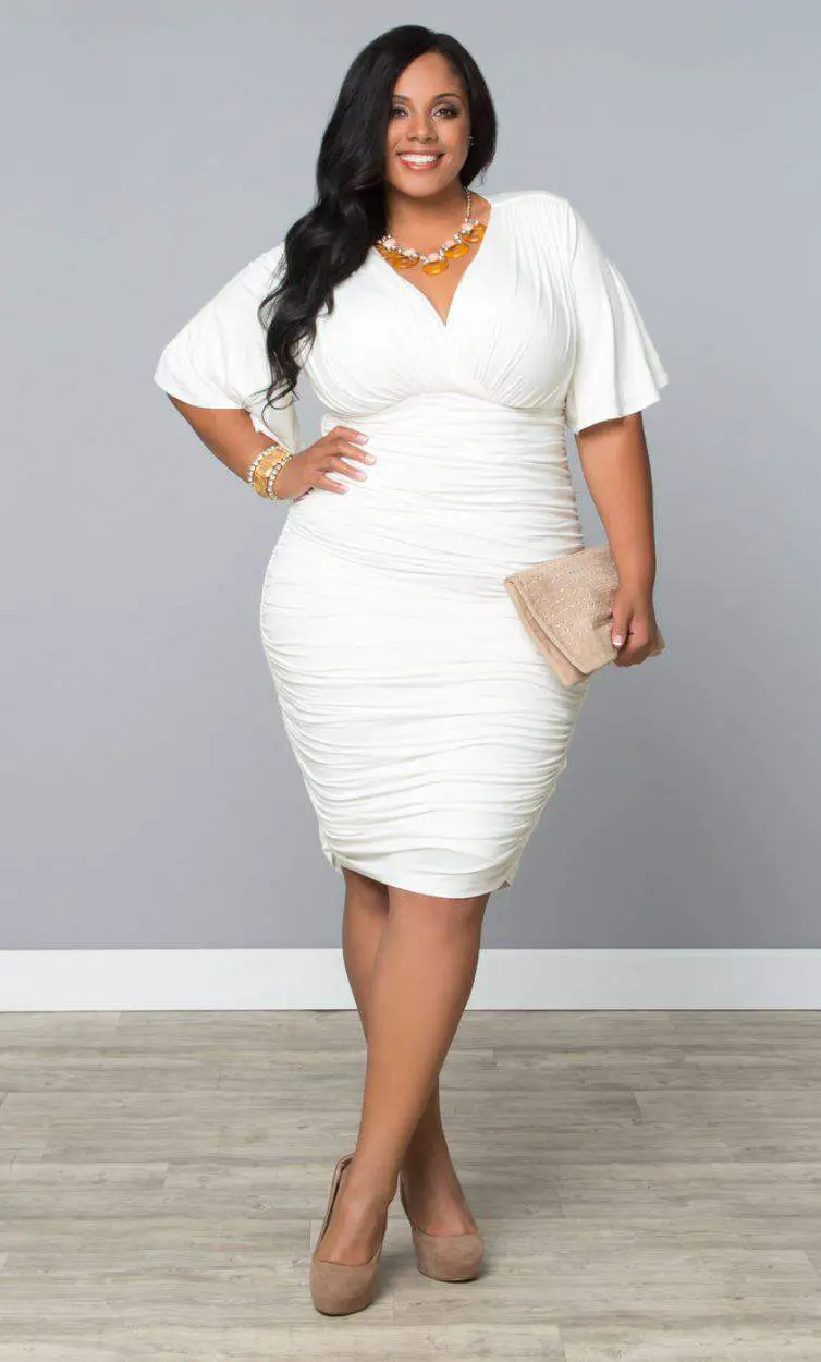 13 Plus Size Little White Dresses for Summer on TheCurvyFashionista.com