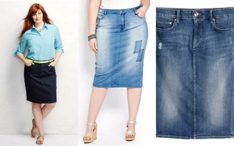 Six Plus Size Denim Skirt Options on The Curvy Fashionista