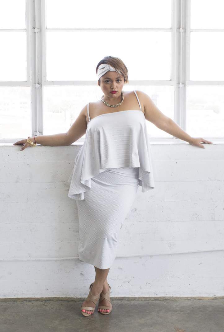 Plus Size Designer: Zelie for She Pre-Fall 2015 “Stripped” Collection on TheCurvyFashionista.com #TCFStyle