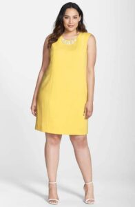 Ten Flirty and Playful Yellow Plus Size Dresses on The Curvy Fashionista #TCFStyle