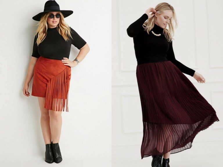 7 Petite Plus Size Skirt Trends for Fall you Can Wear