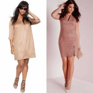 Plus Size Suede Dresses