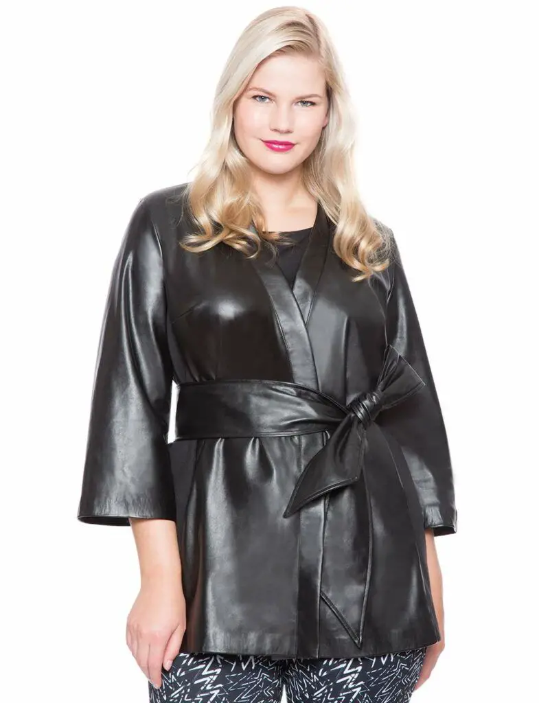 Studio Faux Leather Kimono