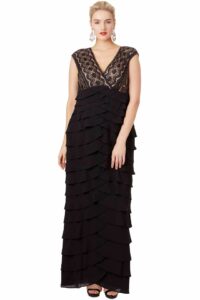 Adrianna Papell Scallop Gown