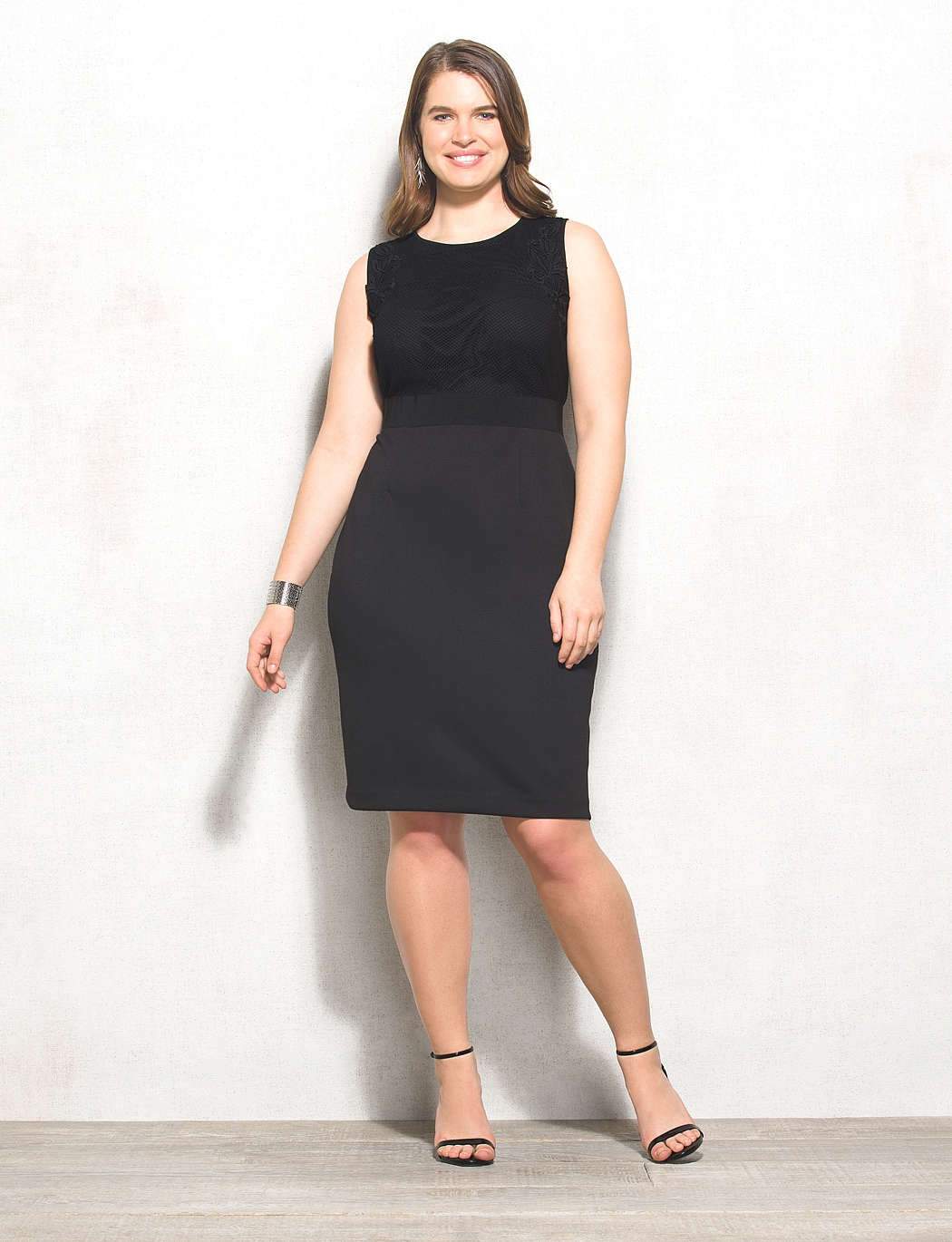 Beyond By Ashley Graham for DressBarn- The Lace Scuba Dress