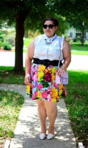 Deb Shops plus size fashion floral pastel and neon on Kirstin Marie 616x1024 1