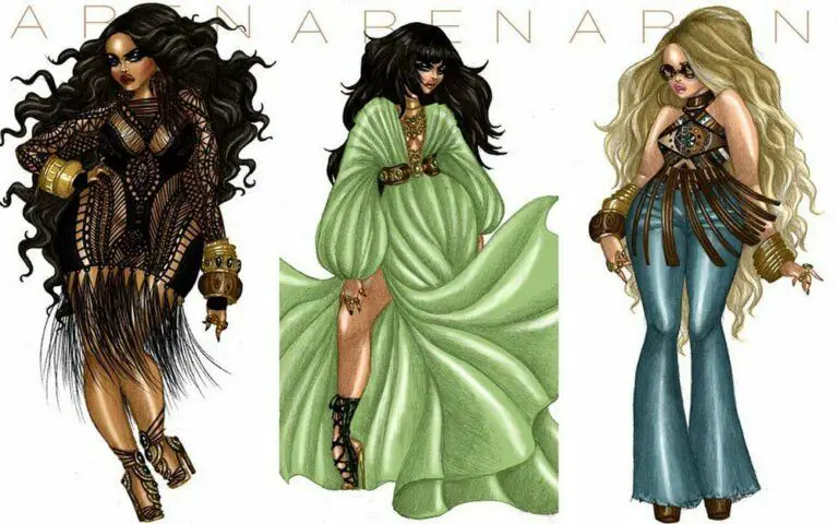 Fashion Illustrator- Daren J Plus Bohemian Babes Collection