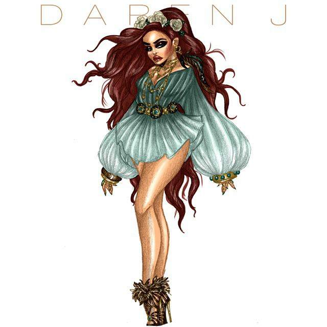 Fashion Illustrator- Daren J Plus Bohemian Babes Collection