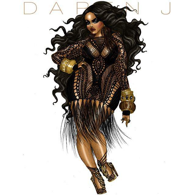 Fashion Illustrator- Daren J Plus Bohemian Babes Collection