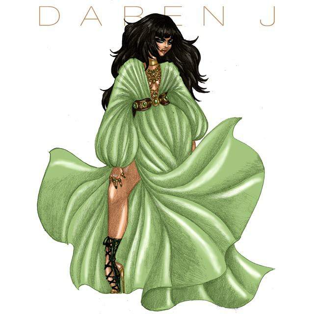 Fashion Illustrator- Daren J Plus Bohemian Babes Collection