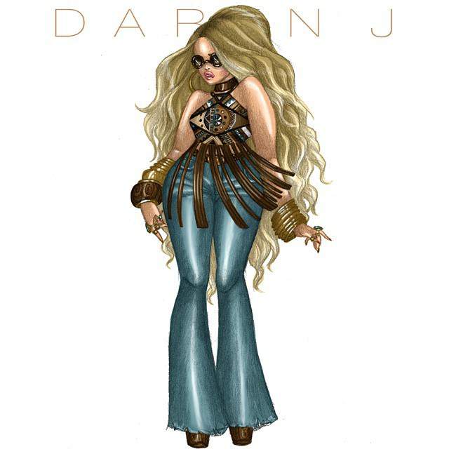 Fashion Illustrator- Daren J Plus Bohemian Babes Collection