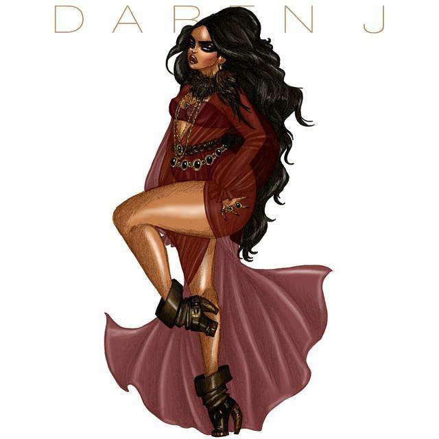 Fashion Illustrator- Daren J Plus Bohemian Babes Collection