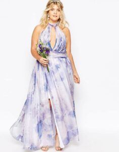 Fame And Partners Plus River Pastel Maxi Dress