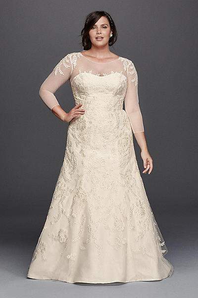 Davids bridal plus outlet size wedding dress