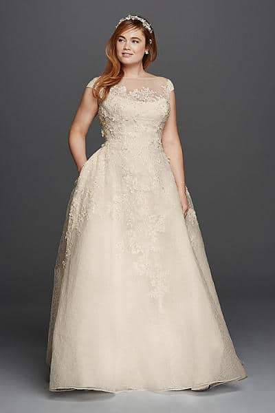 Oleg Cassini Plus Size Wedding Dresses for David's Bridal 