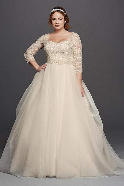 Oleg Cassini Plus Size Wedding Dresses for David's Bridal 