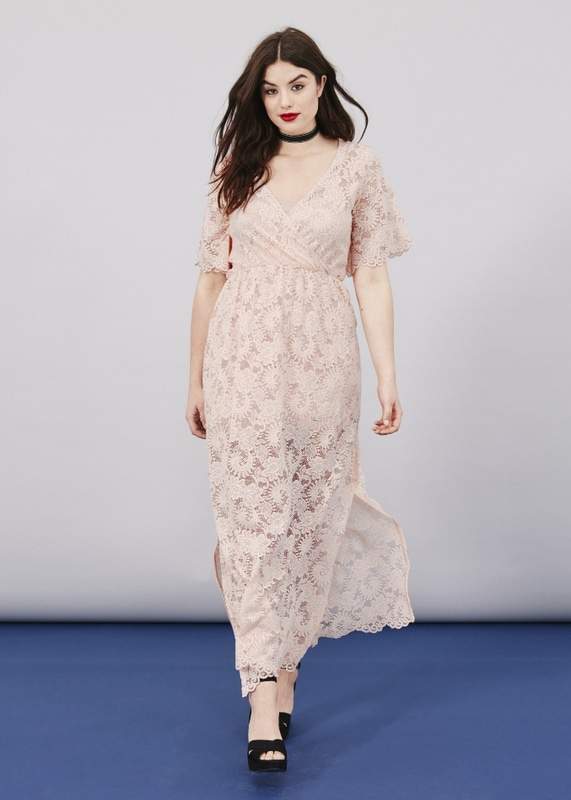 Lace Wrap Maxi Dress