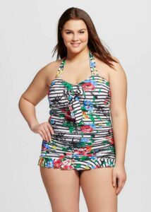 25 Plus Size Swimdresses Perfect for Summer on The Curvy Fashionista: Retro Maillot One Piece