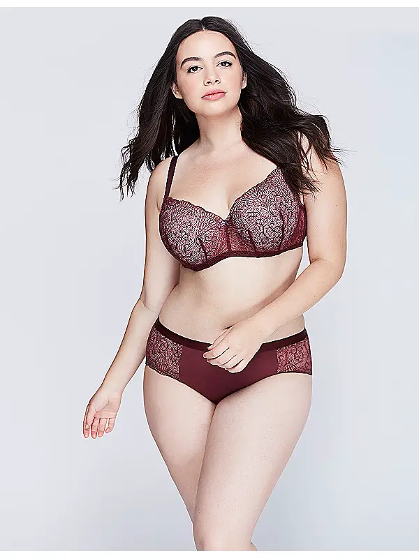 LACE LIGHTLY LINED SMOOTH BALCONETTE plus size bra