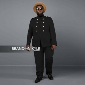 Brandon Kyle Plus Menswear- Military Jacket