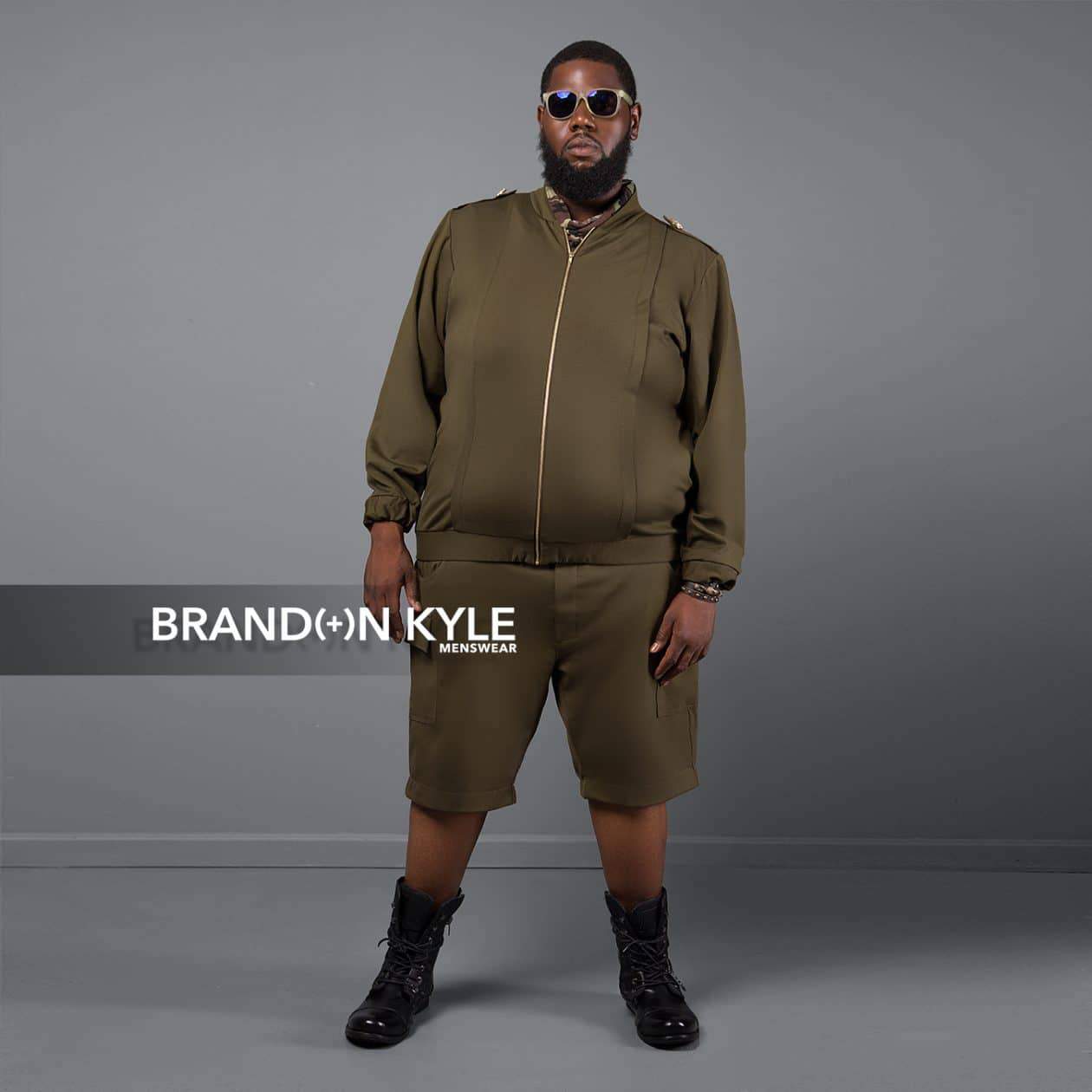 Brandon Kyle Plus Menswear- Bomber Jacket