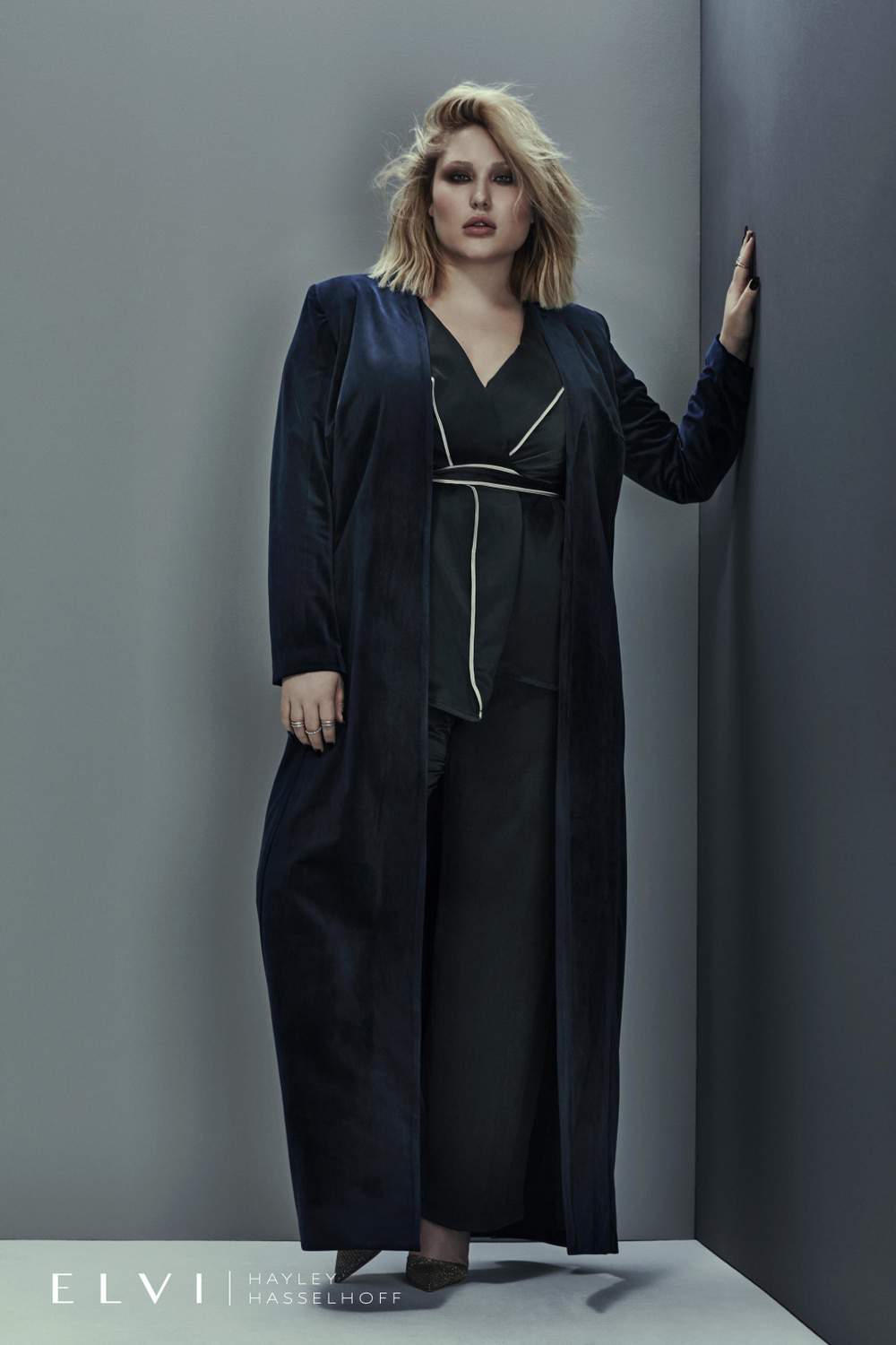 Hayley Hasselhoff for Elvi on the Curvy Fashionista