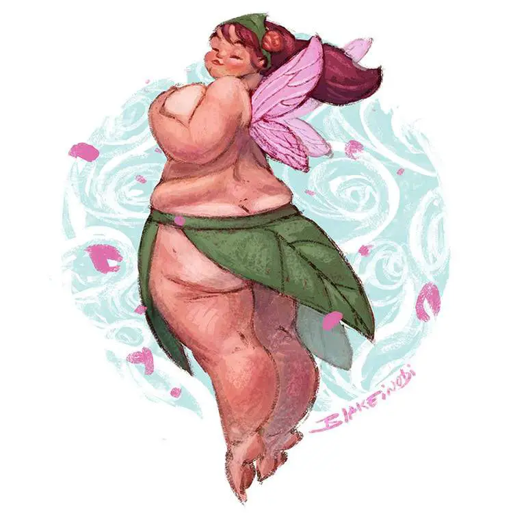 Plus Size Art Spotlight on Blake Inobi- Plus Size Fairies and Mermaids