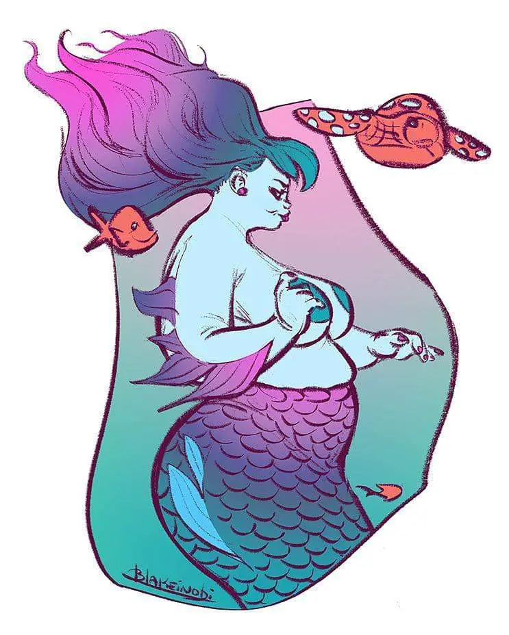 Plus Size Art Spotlight on Blake Inobi- Plus Size Fairies and Mermaids