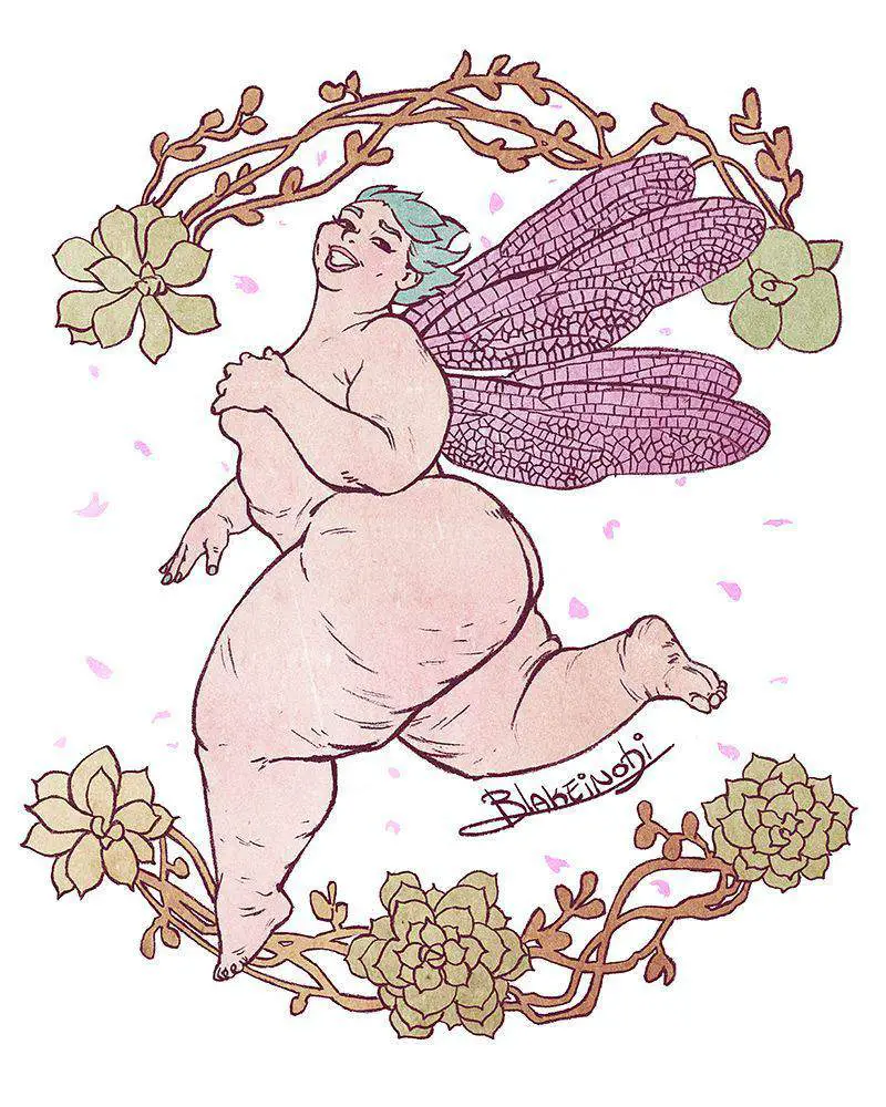 Plus Size Art Spotlight on Blake Inobi- Plus Size Fairies and Mermaids