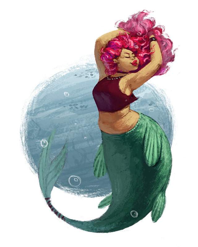 Plus Size Art Spotlight on Blake Inobi- Plus Size Fairies and Mermaids