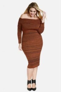 Marbled Marilyn Plus Size Sweater Dress