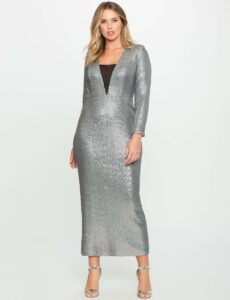 Sequin Dress Eloquii Silver