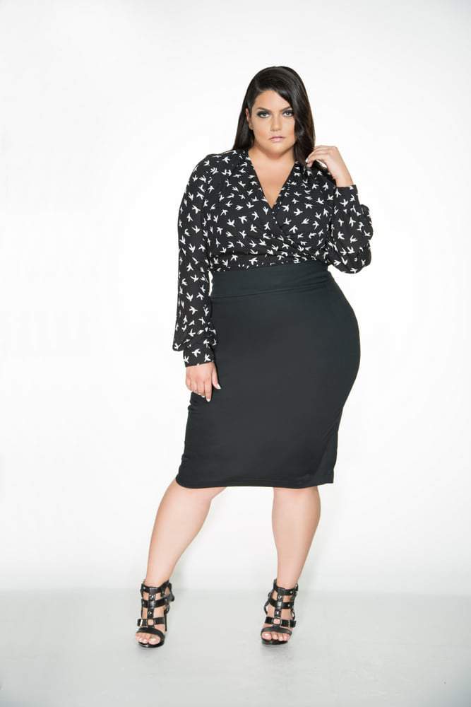 plus size fashion, pencil skirt black plus size designer clothing's