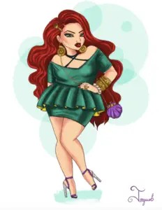 The Curvy Fashionista Artist Spotlight Plus Size Disney Princesses 2
