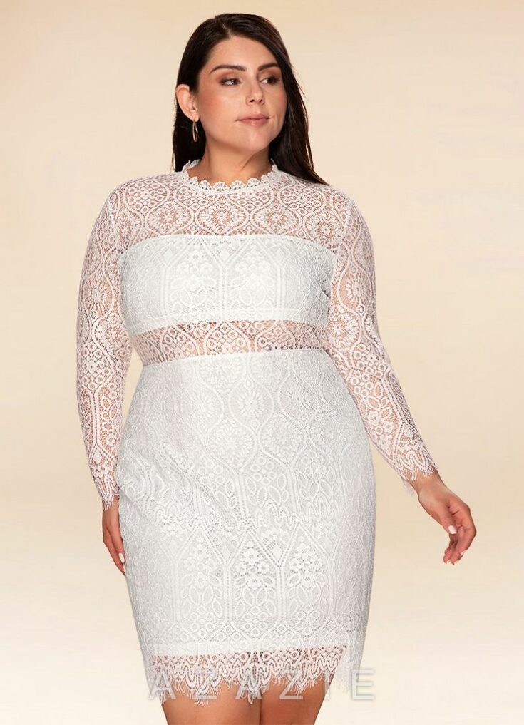 FALL IN LOVE WHITE LACE LONG SLEEVE DRESS